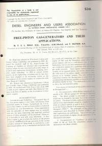 Free-Piston Gas-Generators and Their Applications