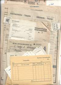 Erilaisia lomakkeita yms painatteita erä 20 kpl erä