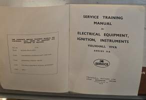 VAUXHALL Service training manual  4 kappaletta.