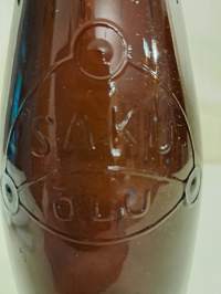 Vanha olutpullo - Saku õlu.  ( keräily, panimohistoria,  oluthistoria, 1900-luvun alkupuoli ? )