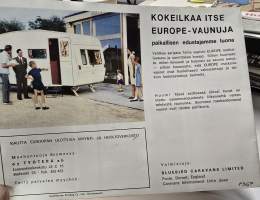 EUROPE 1967 Matkailuvaunu myyntiesite