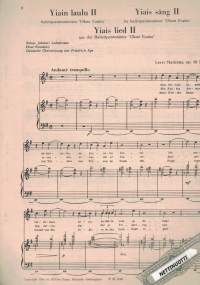 Yiain laulu I-II = Yiais Song I-II = Yiais Lied I-II, Op. 58 No 1-2
