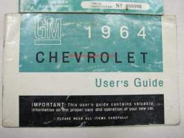 Chevrolet 1964 User´s guide + Owner protection plan -alkuperäinen käyttöohjekirja