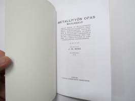 Metallityön opas maalaisille, ohjeita rauta- ja metalliteosten juottamiseen ja korjaamiseen, tinaamiseen, karkaisemiseen, syövytykseen... -näköispainos