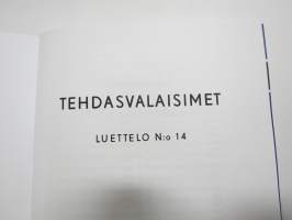 Taito Oy Tehdasvalaisimia (luettelo nr 14) 1936 - PH-Valaistuskalusteita 1929, kääntökirja jossa 2 teosta -näköispainos