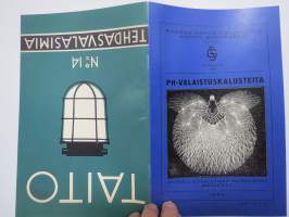 Taito Oy Tehdasvalaisimia (luettelo nr 14) 1936 - PH-Valaistuskalusteita 1929, kääntökirja jossa 2 teosta -näköispainos