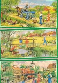 3 kpl  maalaisaihe, kulkemattomat