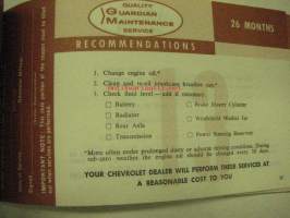 Chevrolet 1964 User´s guide + Owner protection plan -alkuperäinen käyttöohjekirja