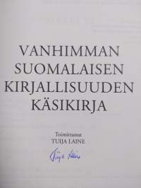 Vanhimman suomalaisen kirjallisuuden käsikirja (signeerattu)