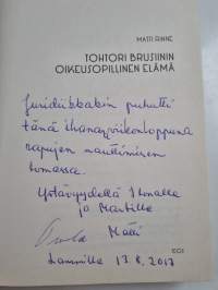 Tohtori Brusiinin oikeusopillinen elämä (signeerattu, tekijän omiste)