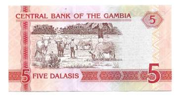 Gambia 5 Dalasis 2006  seteli