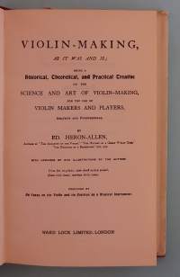 Violin - Making as it was, and is. ( Viulu, viulun rakentaminen, klassikkoteos, viulun historia )