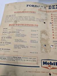 Fordson DEXTA voiteluohjeita.