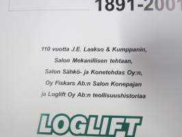 Patapruukista nosturitehtaaksi 110 vuotta J.E. Laakso, Salon Mekanillinen tehdas, Salon Sähkö- ja Konetehdas Oy, Fiskars Salon Konepaja ja Loglift Oy historiaa
