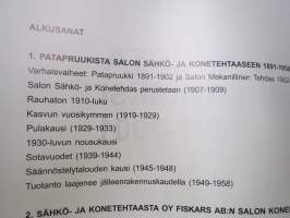 Patapruukista nosturitehtaaksi 110 vuotta J.E. Laakso, Salon Mekanillinen tehdas, Salon Sähkö- ja Konetehdas Oy, Fiskars Salon Konepaja ja Loglift Oy historiaa