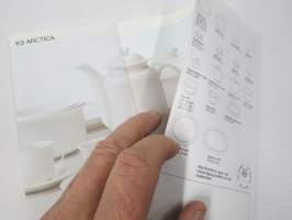 Arabia Arctica KS design Inkeri Leino -myyntiesite malli- ja mittatietoineen