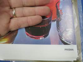 Arabia Wärtsilä -tuoteluettelo mm. emaliset kahvipannut, astiat, käyttö- ja taidelasiesineet suunnittelija, -malli- ja mittatietoineen, 1970-luvun alku