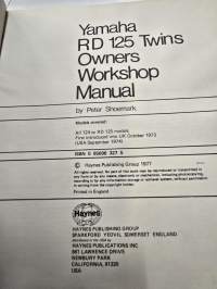 YAMAHA RD 125 twin owners workshop manual