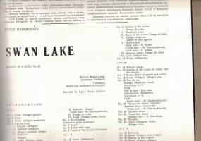 The Swan Lake Ballet in 4 Acts - Joutsenlampi, baletti, 3lp boxiTšaikovski