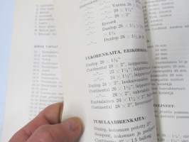 Raul Hellberg - Pyöräilijöiden erikoisliike - Polkupyörien ja osien Tukku-Netto Hinnasto 1935