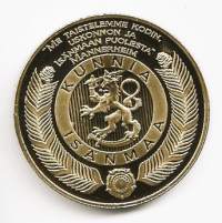 Talvisota 1939 -40 Kunnia ja Isänmaa mitali kullannvärinen pillerissä