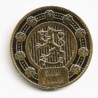 Suomi Finland 1939 -45 mitali kullanvärinen pillerissä