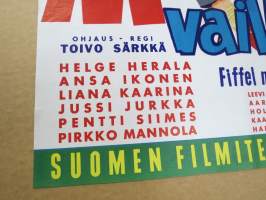 Miljoonavaillinki -elokuvajuliste, käsikirjoitus Mika Waltari, ohjaus Toivo Särkkä, osissa Helge Herala, Ansa Ikonen, Liana Kaarina, Jussi Jurkka, Pirkko Mannola