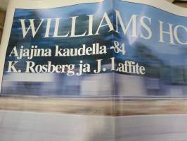 Williams Honda Formula 1 kausi 1984 ajajina Keijo Rosberg ja J. Laffite - Vauhdin Maailma juliste