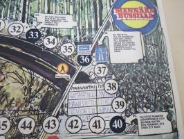 Skolelevens Buss-Spel - Mennään Bussilla - Linja-Autoliitto / Matkahuolto lautapeli, ruotsinkielinen