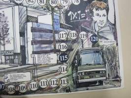 Skolelevens Buss-Spel - Mennään Bussilla - Linja-Autoliitto / Matkahuolto lautapeli, ruotsinkielinen