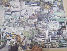 Koululaisen linja-autopeli - Mennään Bussilla - Linja-Autoliitto / Matkahuolto lautapeli