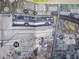 Koululaisen linja-autopeli - Mennään Bussilla - Linja-Autoliitto / Matkahuolto lautapeli