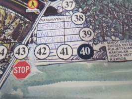 Koululaisen linja-autopeli - Mennään Bussilla - Linja-Autoliitto / Matkahuolto lautapeli