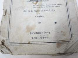 Minnessång om Ångfartyget "Österbottens" hemska brand, utanför Räfsö redd den 20 Augusti 1874 -arkkiveisu, höyrylaiva Österbottenin tuhoisa palo Reposaaren redillä