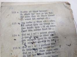 Minnessång om Ångfartyget "Österbottens" hemska brand, utanför Räfsö redd den 20 Augusti 1874 -arkkiveisu, höyrylaiva Österbottenin tuhoisa palo Reposaaren redillä