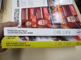 Helsinki (Helsingin seutu) 2008 Puhelinluettelo Fonecta - yksityisnumerot ja keltaiset sivut (2 eri nidettä) Telefonkatalog för Helsingforsregionen