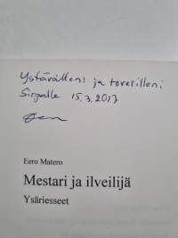 Mestari ja ilveilijä : ysäriesseet - Ysäriesseet (signeerattu, tekijän omiste)