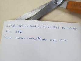 Kiihdytyskisat Björn Ardin Volvo 343 Pro Comp &amp; Anders Lia Ford Pinto - amerikkalaisten autojen harrastuksen alkuaikoja Suomessa -valokuva