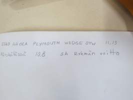 Plymouth Wedge STW, Räyskälä, Esko Ahola - amerikkalaisten autojen harrastuksen alkuaikoja Suomessa -valokuva