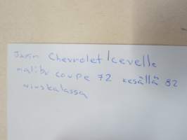 Kesä 1982 Chevrolet Chevelle Malibu AIZ-92 - amerikkalaisten autojen harrastuksen alkuaikoja Suomessa -valokuva