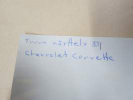 Autonäyttely, Turku 1983, Chevrolet Corvette - amerikkalaisten autojen harrastuksen alkuaikoja Suomessa -valokuva