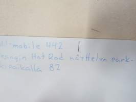 Hot Rod Show Helsinki 1982 Oldsmobile 442 parkkipaikalla - amerikkalaisten autojen harrastuksen alkuaikoja Suomessa -valokuva