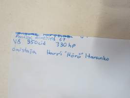 Pontiac Firebird 1967 om. Harri Haranko - amerikkalaisten autojen harrastuksen alkuaikoja Suomessa -valokuva