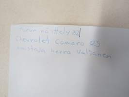 Chevrolet Camaro RS, Turku 1982, om. herra Valjanen - amerikkalaisten autojen harrastuksen alkuaikoja Suomessa -valokuva