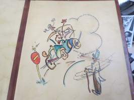 Fru / Rouva Karin von Knorring - elämänuran valokuvia, kiitollisen autokouluoppilaan (Katri Maury) teettämä kansio