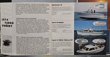 FJORD veneen myyntiesite 1974