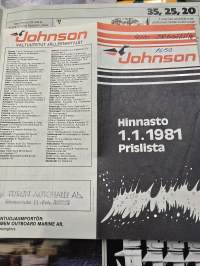 Johnson perämoottori myyntiesite 1981
