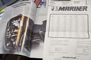 Mariner perämoottori myyntiesite 1982