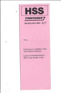 HSS Finnyards - blanko kulkulupa
