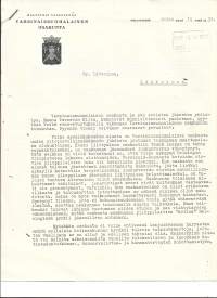 Varsinaissuomalainen Osakunta 1938   - firmalomake